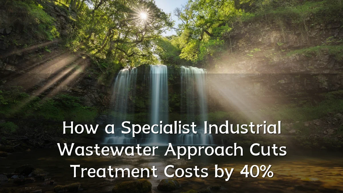 How a Specialist Industrial Wastewater Approach Cuts Treatment Costs by 40%