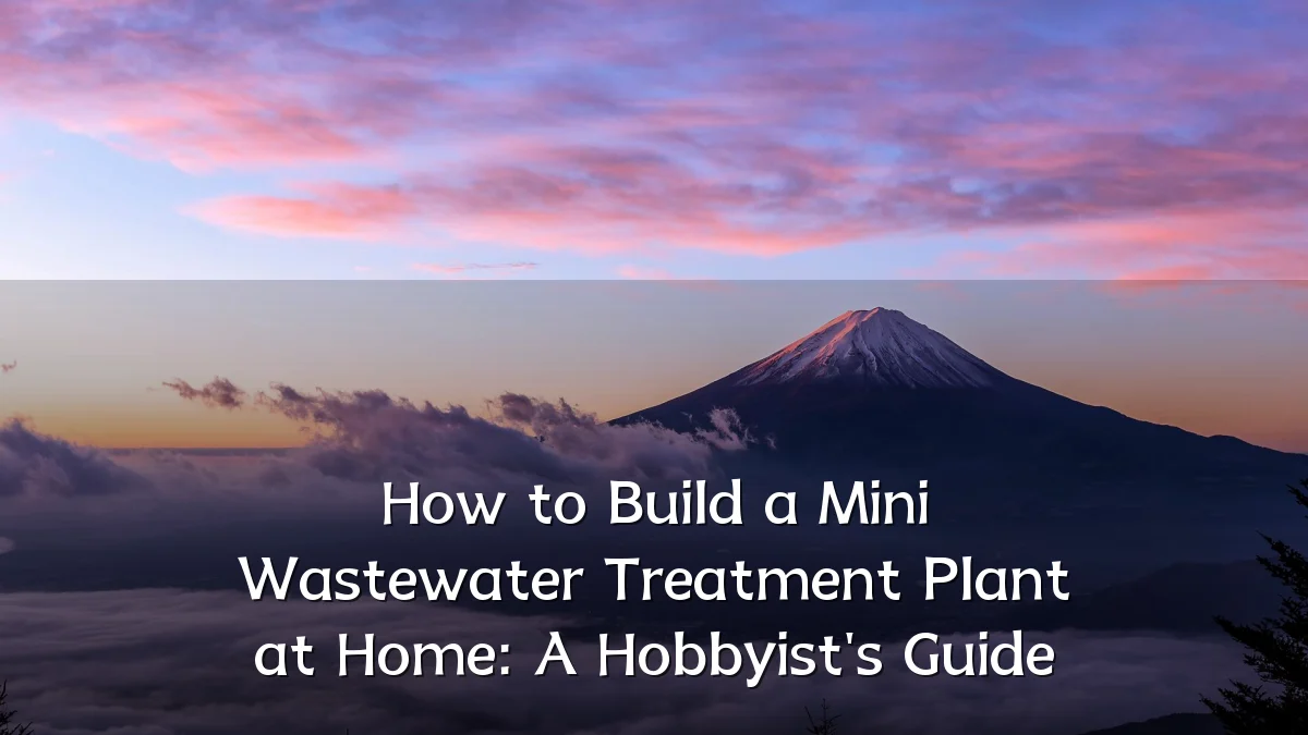 How to Build a Mini Wastewater Treatment Plant at Home: A Hobbyist's Guide