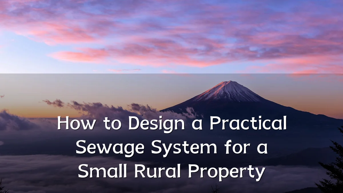 How to Design a Practical Sewage System for a Small Rural Property