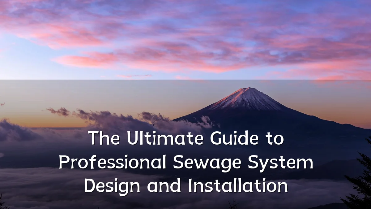 The Ultimate Guide to Professional Sewage System Design and Installation