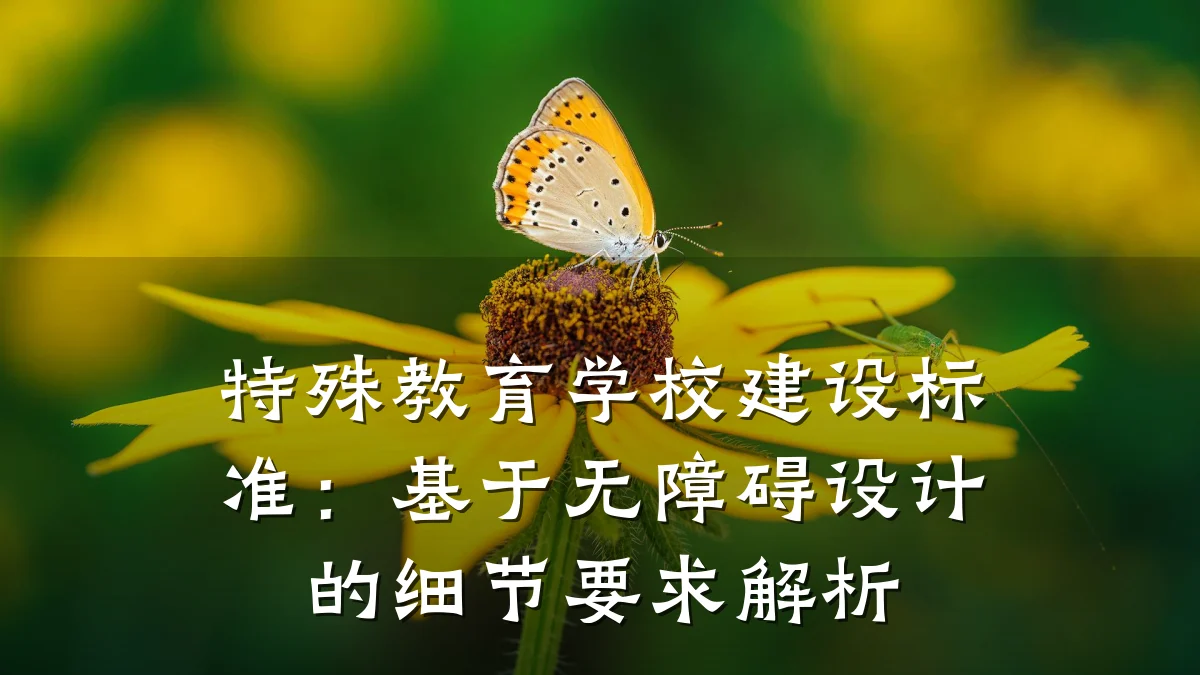 特殊教育学校建设标准:基于无障碍设计的细节要求解析